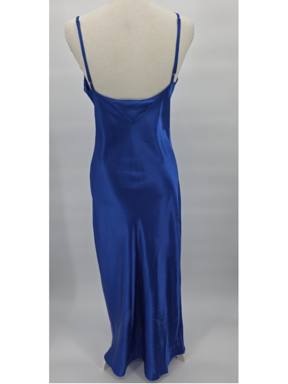 Alexander Del Rossa Dress M Vintage Satin Slip Romantic Luxury Cocktail Party - Picture 4 of 14